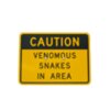 Caution Venomous snakes